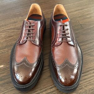 Paul Smith Pebble Embossed “Count” Brogues Wingtip Shoes